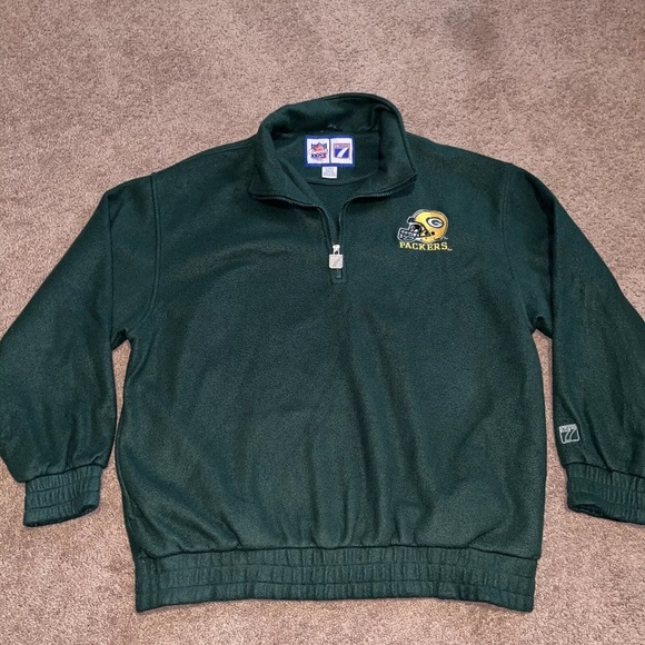 LOGO 7 Other - Vintage Logo 7 1/4 Zip Fleece Pullover Green Bay Packers